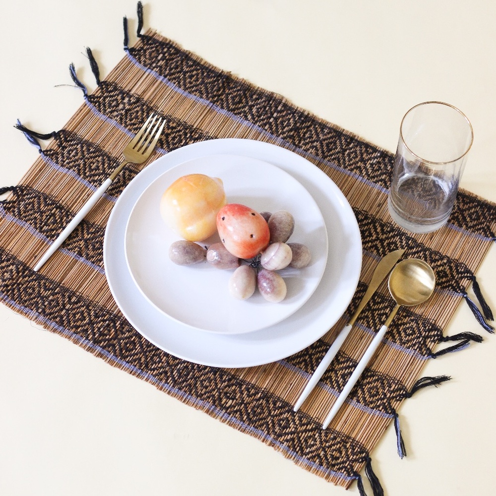 Pair of Bamboo Fringe Placemats